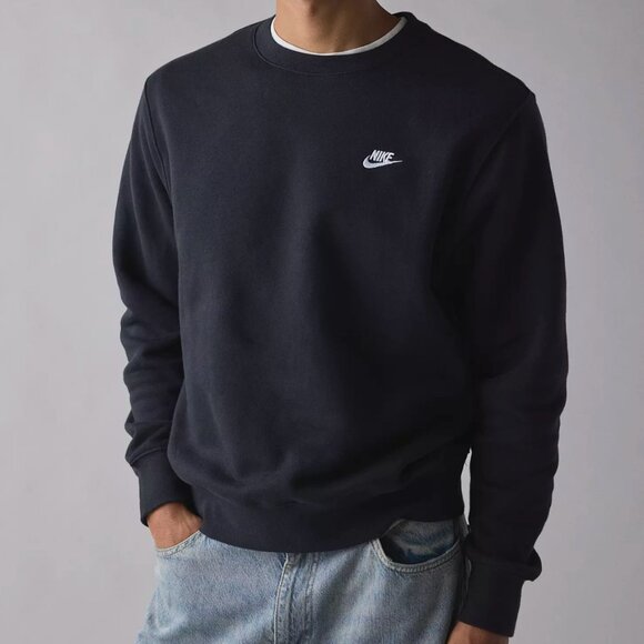 NWT Nike Club Fleece Crew Neck Cotton Sweatshirt - Picture 1 of 3